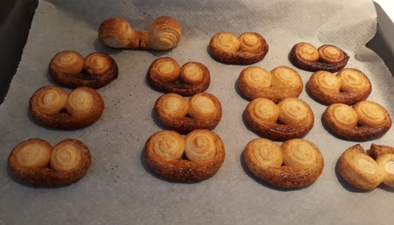 Palmeritas de hojaldre, receta fácil y deliciosa